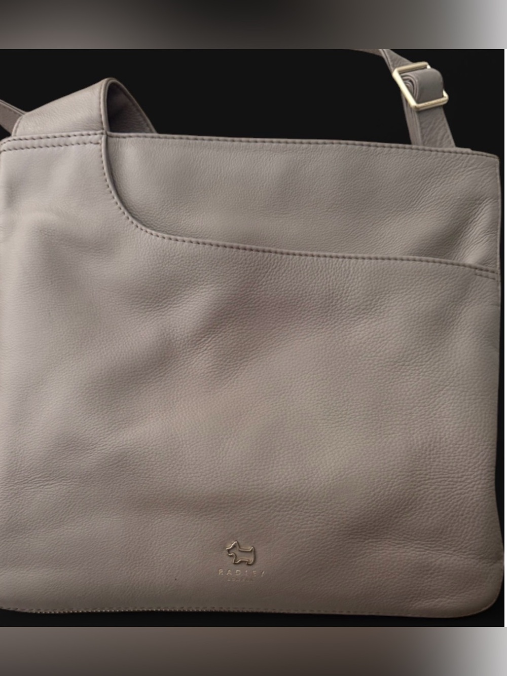 RADLEY LONDON Taupe-Grey Leather Shoulder Tote